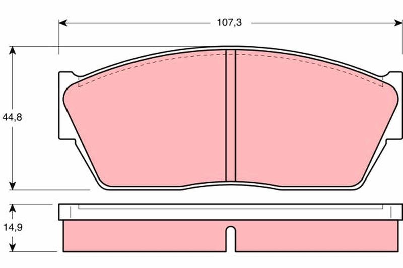 TRW GDB284 Brake Pad Set, disc brake