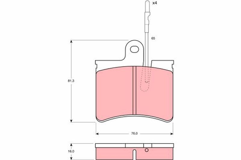 TRW GDB287 Brake Pad Set, disc brake