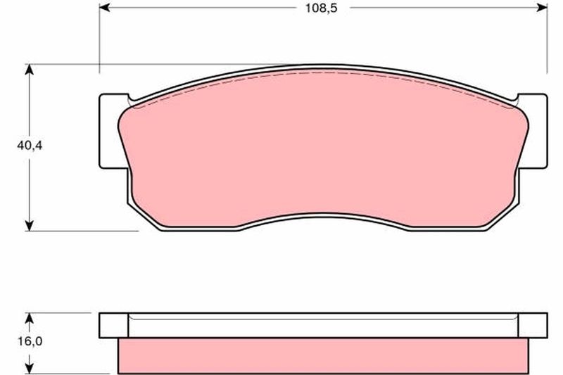 TRW GDB288 Brake Pad Set, disc brake