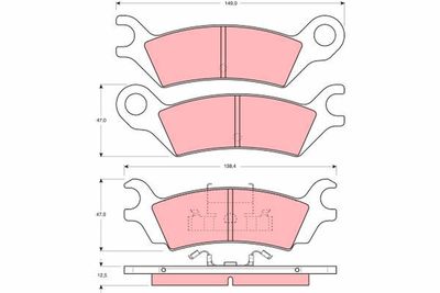 Brake Pad Set, disc brake TRW GDB290