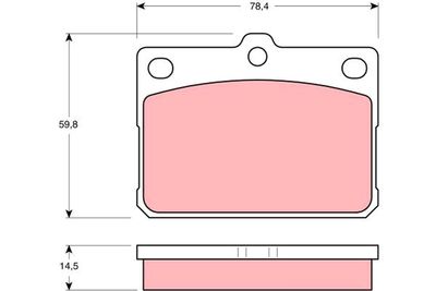 Brake Pad Set, disc brake TRW GDB295