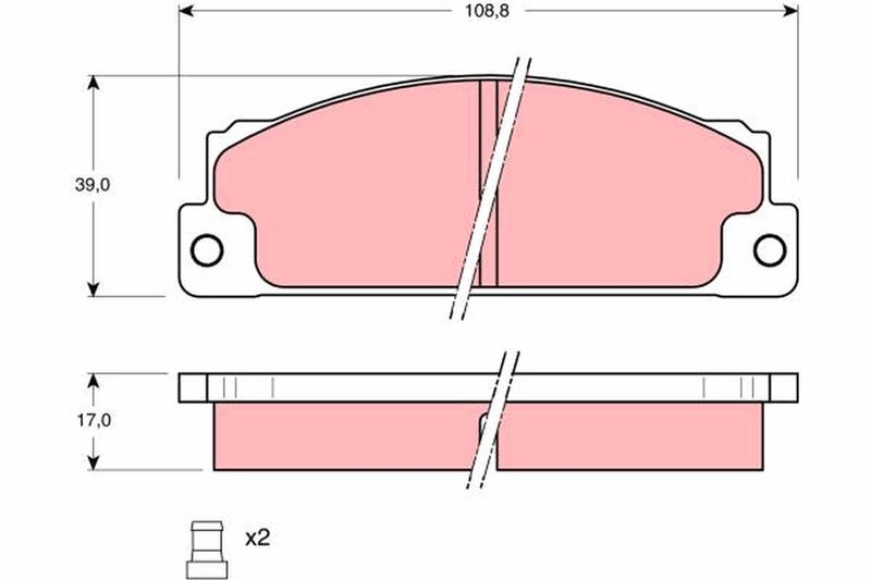 TRW GDB296 Brake Pad Set, disc brake