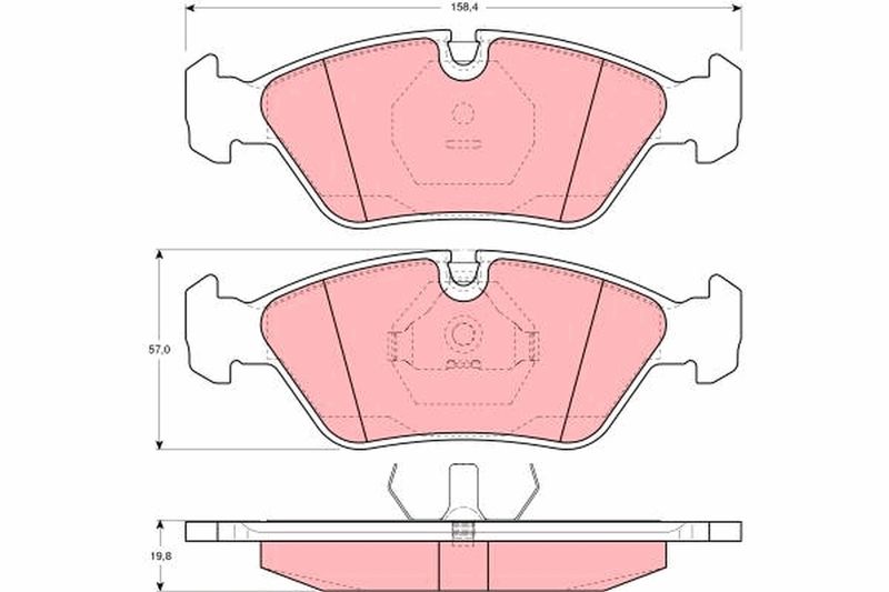 TRW GDB298 Brake Pad Set, disc brake