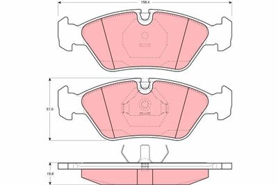 Brake Pad Set, disc brake TRW GDB298