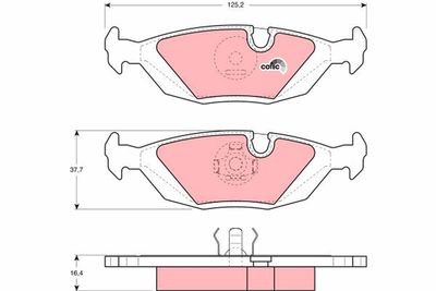 Brake Pad Set, disc brake TRW GDB299