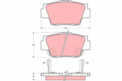 Brake Pad Set, disc brake TRW GDB3039
