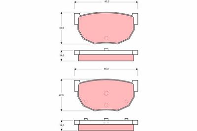 Brake Pad Set, disc brake TRW GDB306