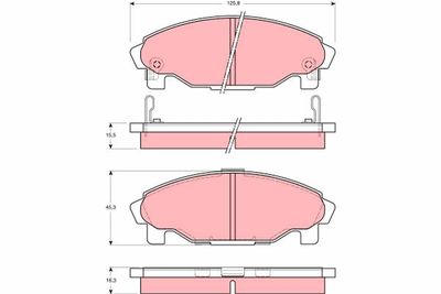 Brake Pad Set, disc brake TRW GDB3071