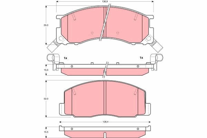 TRW GDB3086 Brake Pad Set, disc brake