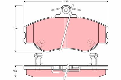 Brake Pad Set, disc brake TRW GDB3089