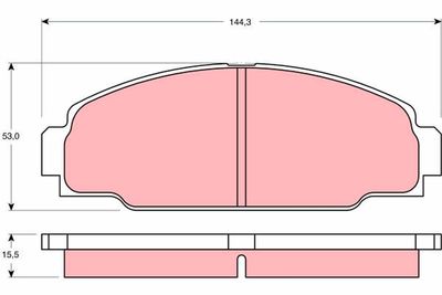 Brake Pad Set, disc brake TRW GDB3090