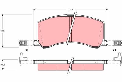 Brake Pad Set, disc brake TRW GDB3091