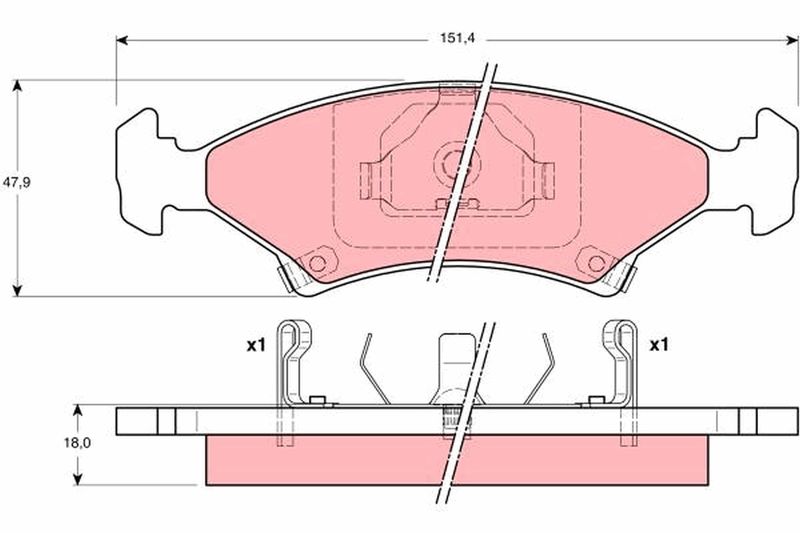 TRW GDB3096 Brake Pad Set, disc brake