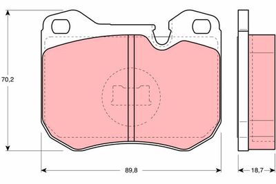 Brake Pad Set, disc brake TRW GDB309