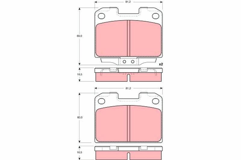 TRW GDB3104 Brake Pad Set, disc brake