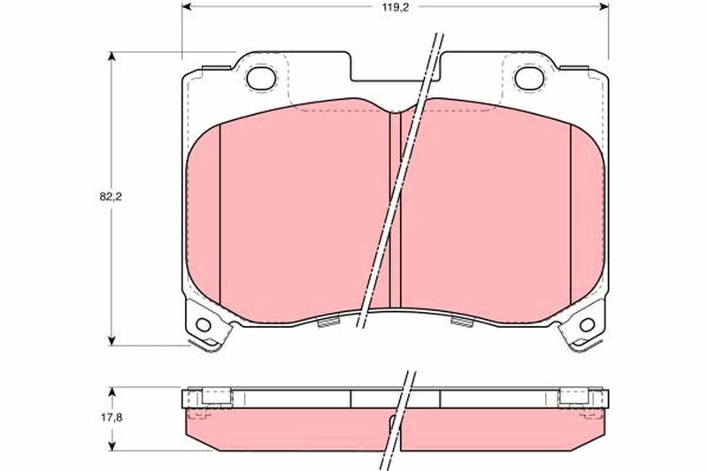 TRW GDB3106 Brake Pad Set, disc brake