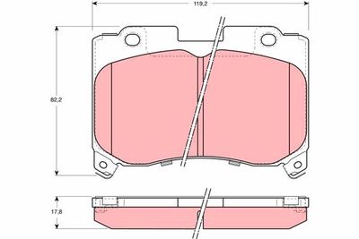 Brake Pad Set, disc brake TRW GDB3106
