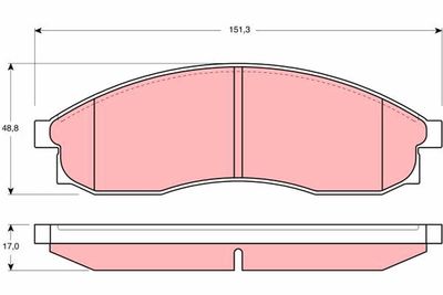 Brake Pad Set, disc brake TRW GDB3107