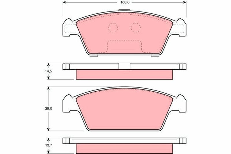 TRW GDB3108 Brake Pad Set, disc brake