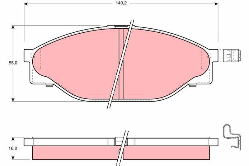 TRW GDB3109 Brake Pad Set, disc brake