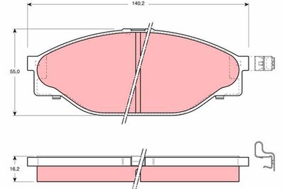 Brake Pad Set, disc brake TRW GDB3109