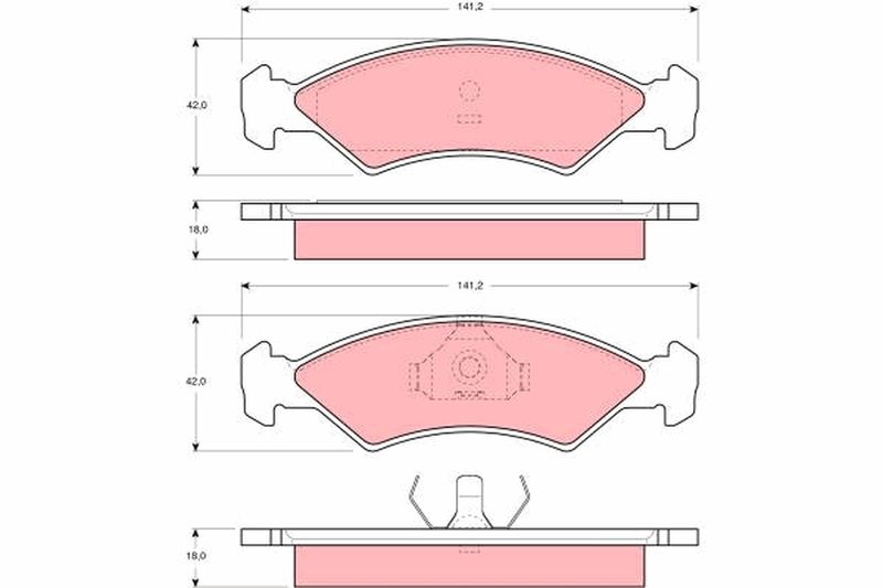 TRW GDB311 Brake Pad Set, disc brake
