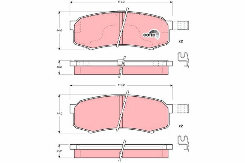 TRW GDB3110 Brake Pad Set, disc brake
