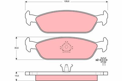 Brake Pad Set, disc brake TRW GDB3112