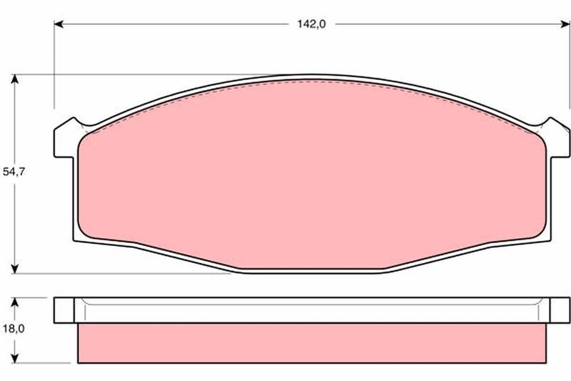 TRW GDB3117 Brake Pad Set, disc brake
