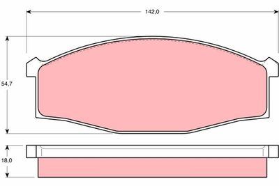 Brake Pad Set, disc brake TRW GDB3117