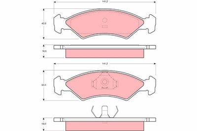 Brake Pad Set, disc brake TRW GDB311