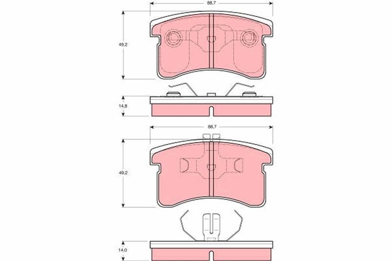 TRW GDB3126 Brake Pad Set, disc brake