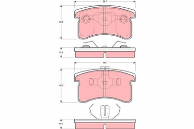 Brake Pad Set, disc brake TRW GDB3126