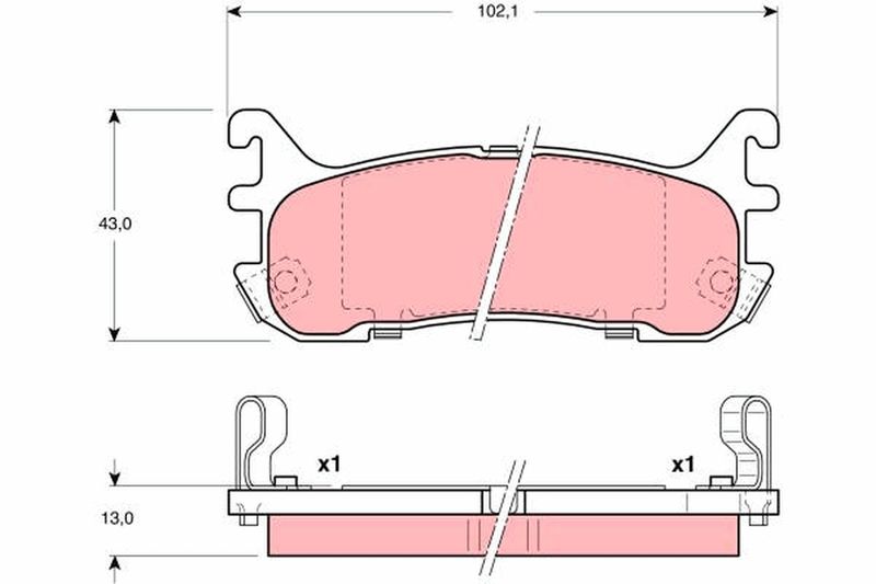 TRW GDB3129 Brake Pad Set, disc brake