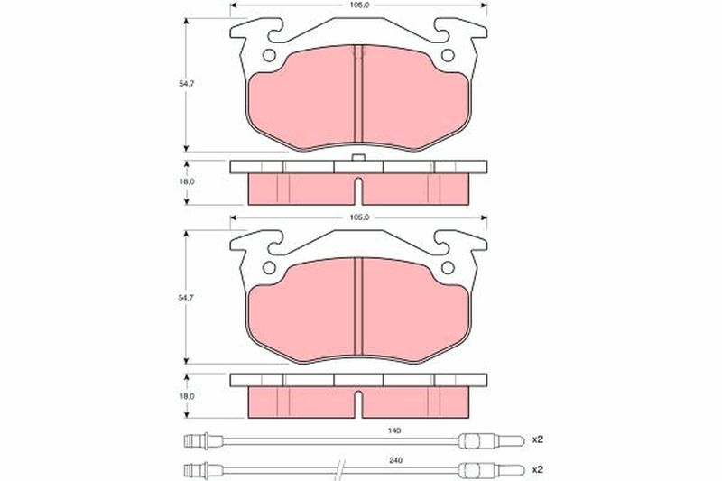 TRW GDB313 Brake Pad Set, disc brake