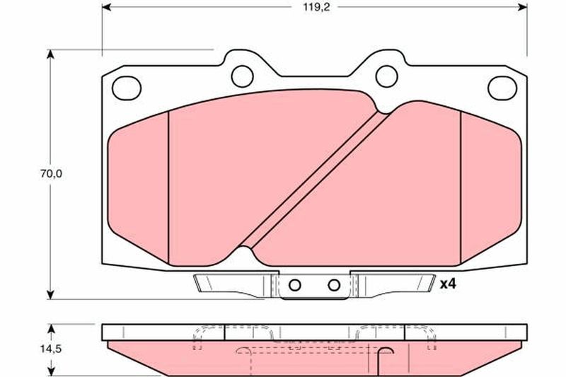 TRW GDB3131 Brake Pad Set, disc brake