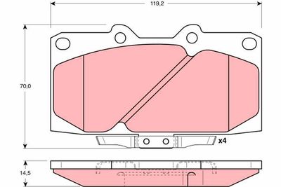 Brake Pad Set, disc brake TRW GDB3131