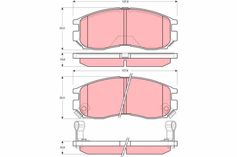 TRW GDB3133 Brake Pad Set, disc brake