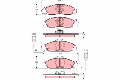 Brake Pad Set, disc brake TRW GDB3134