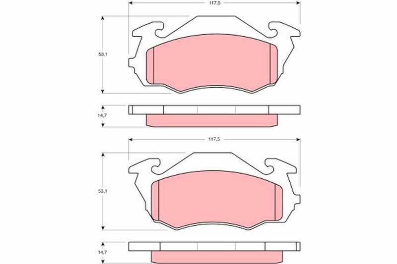TRW GDB3136 Brake Pad Set, disc brake
