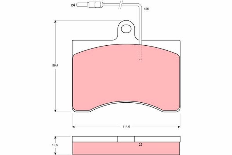 TRW GDB314 Brake Pad Set, disc brake