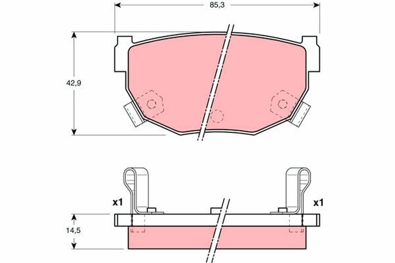 TRW GDB3143 Brake Pad Set, disc brake