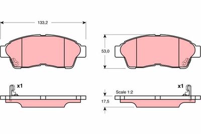 Brake Pad Set, disc brake TRW GDB3147