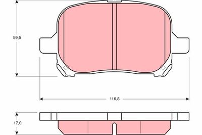 Brake Pad Set, disc brake TRW GDB3152