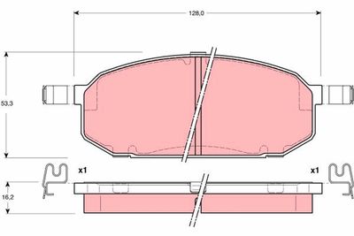 Brake Pad Set, disc brake TRW GDB3153