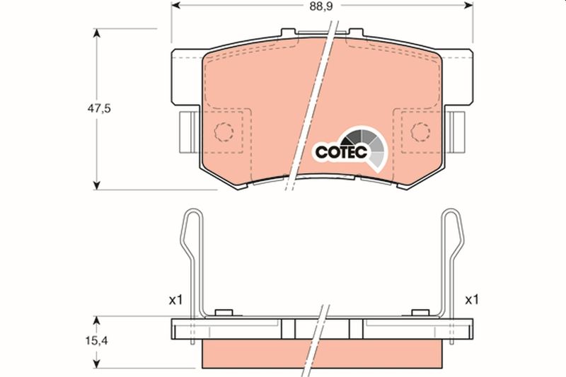 TRW GDB3154 Brake Pad Set, disc brake