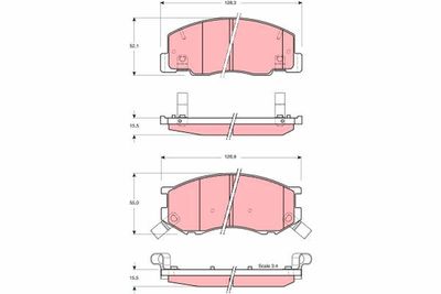 Brake Pad Set, disc brake TRW GDB3157