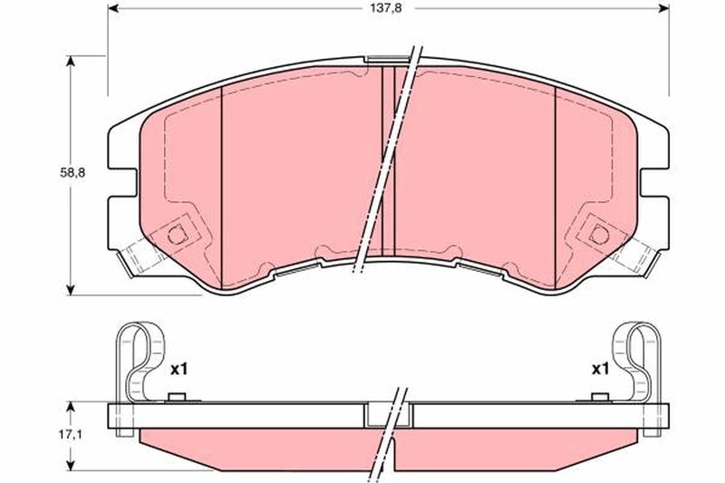 TRW GDB3162 Brake Pad Set, disc brake