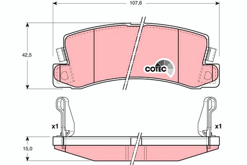 TRW GDB3164 Brake Pad Set, disc brake