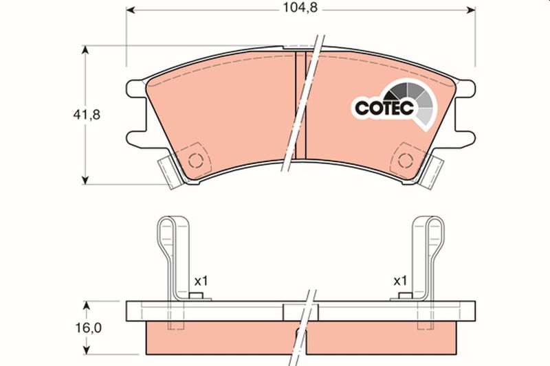 TRW GDB3165 Brake Pad Set, disc brake